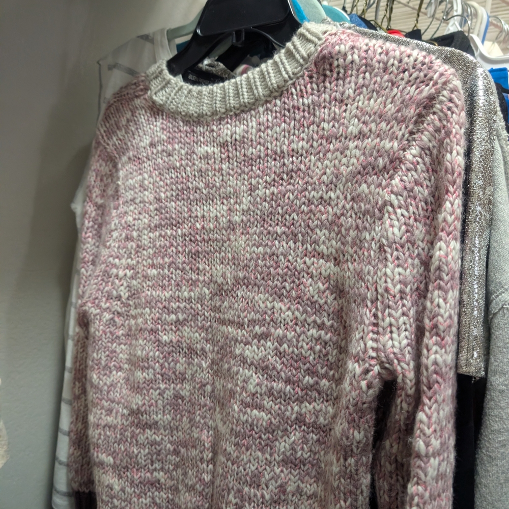J. Crew Pink and Cream Knit Sweater - Picture 3 of 6